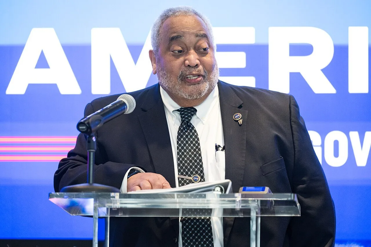 An event unveiling the federal Small Business Procurement Scorecard (NASA photo by Aubrey Gemignani)
