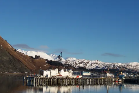 Coast Guard Base Kodiak. Credit: Crew and Officers of NOAA Ship MILLER FREEMAN