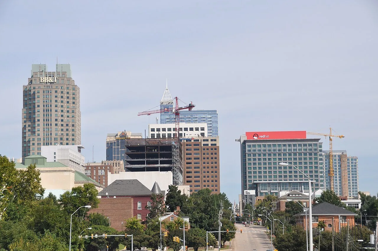 Downtown Raleigh, North Carolina skyline (Photo: James Willamor / Wikimedia Commons, CC BY-SA 3.0)